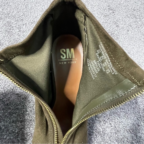 SM New York Open Toe Block Heel Zip Up Sock Ankle Boots Women's Size 8.5 - Picture 5 of 7
